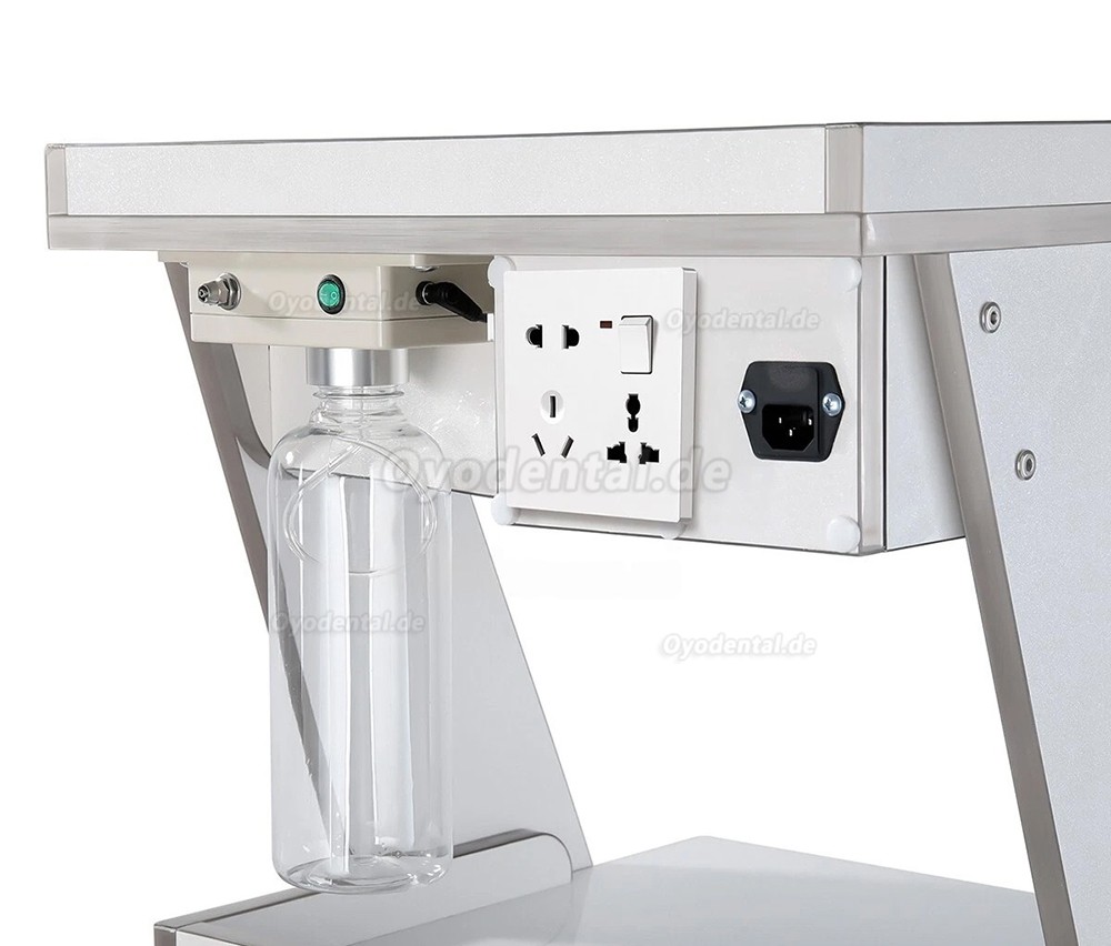 Dentech Dental Instrumentenwagen Mobiler Trolley mit Wasserflasche Versorgung und Stauraum